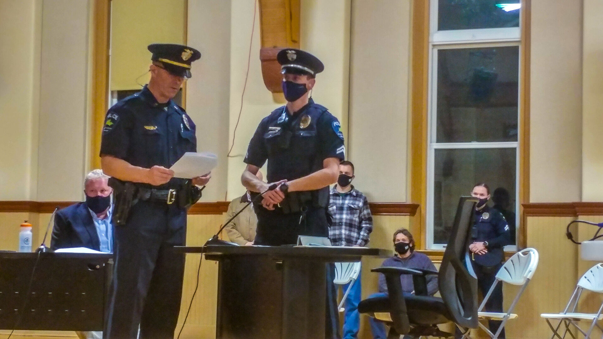 Interim SAPD chief Maurice Lamothe, Cpl. Zachary Koch, 10-12-2020